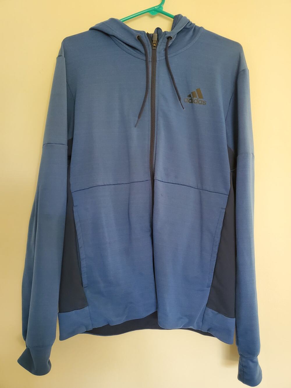 Blue Adidas Zip Up Hoodie